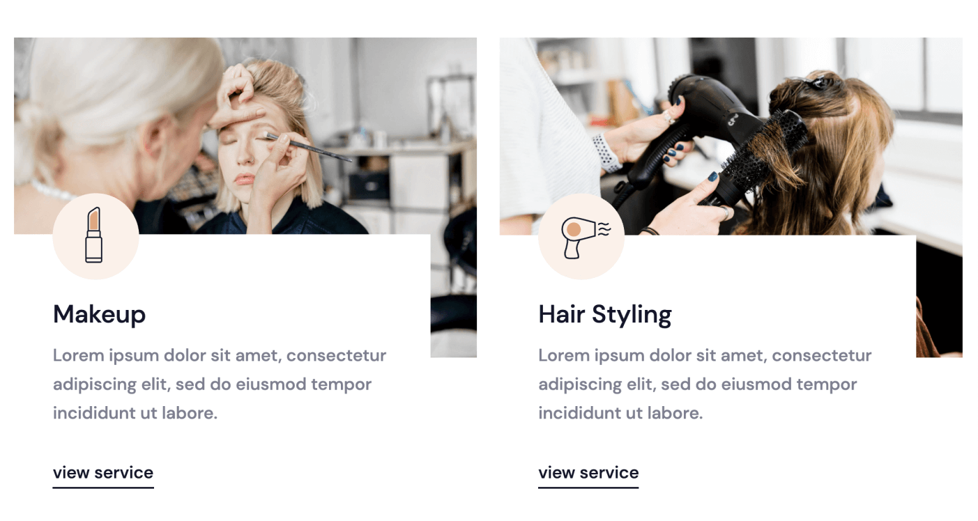 Icons And Graphics - Salon X Webflow Template